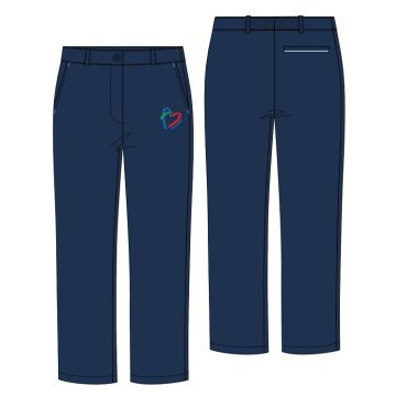 Pantalón largo niña logo Fundación